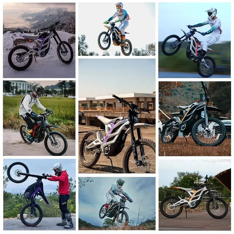 UTV&ATVPro for Adult Electric Dirt Bike 72V Motocross Mountain Hilly Road Racing Bike 85km/h Max Speed 120km Range Front/Rear