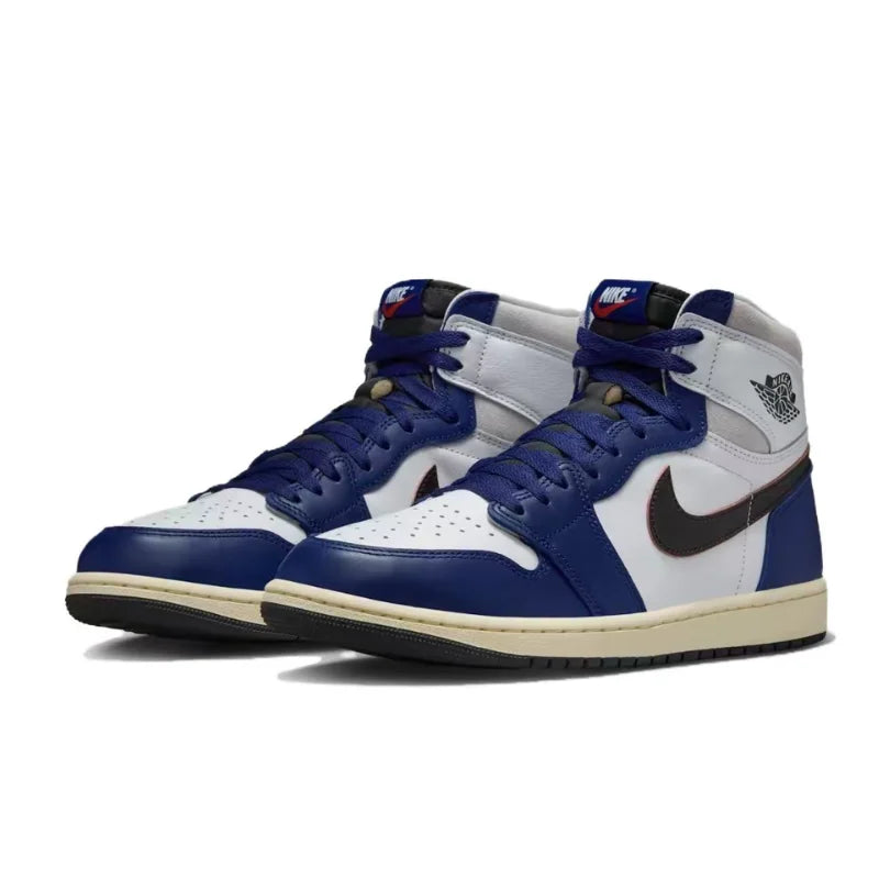 Nike Jordan Air Jordan 1 Durable Breathable Lightweight Mid-Top Premium Versatile Casual Basketball Shoes Men's DZ5485-100