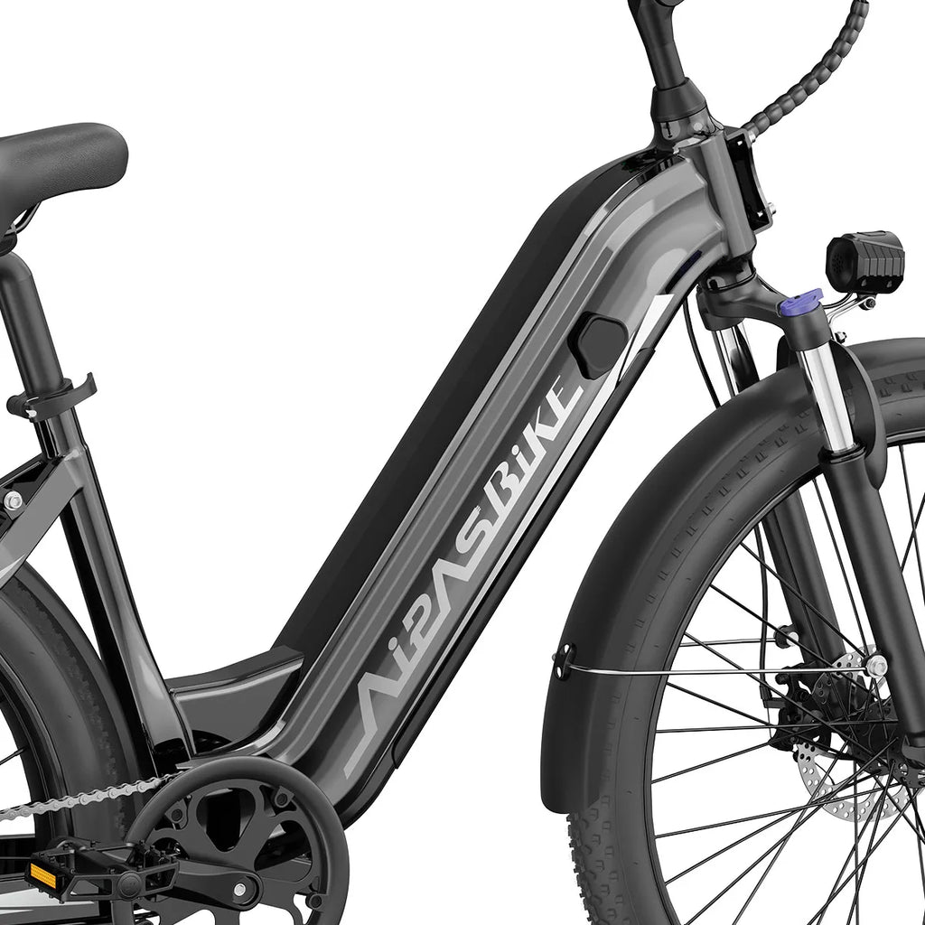 24" Fat Tire Electric Bike 48V 1100W Peak 28MPH Adult Mountain Commuter E-Bike