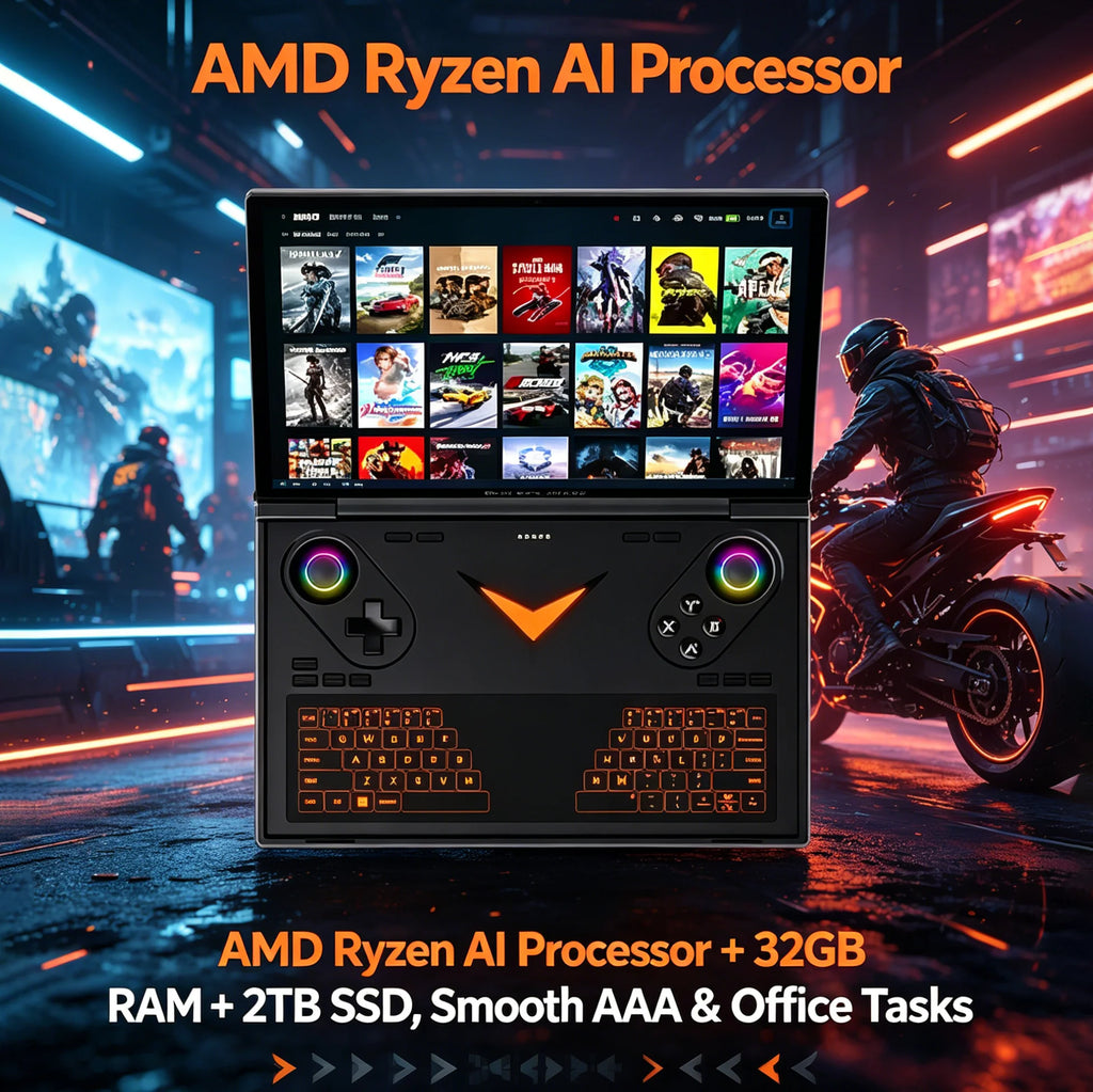 OneXPlayer G1 8.8" AMD Ryzen AI 9 HX 370 Handheld Gaming Console 2-in-1 Laptop Portable UMPC with Magnetic Keyboard