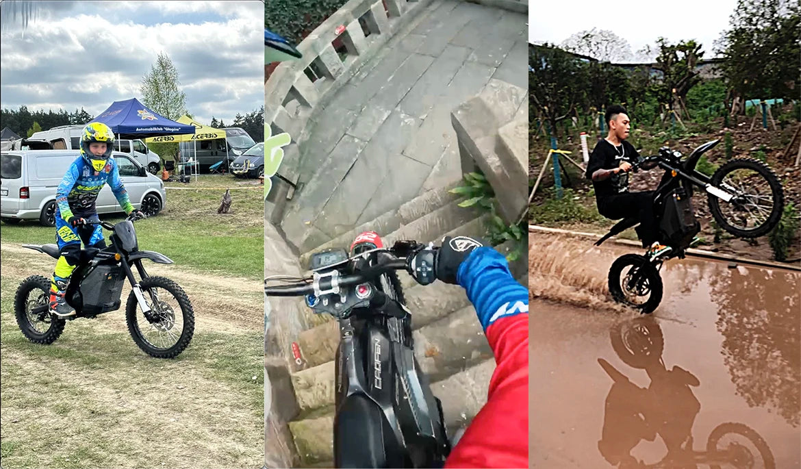 STLF Competition Standard CAOFEN Dirt Bike F8 72V 30-60Ah 12000W 85KM Mid Drive Off-road Road Legal Electric Dirt Motorcycle