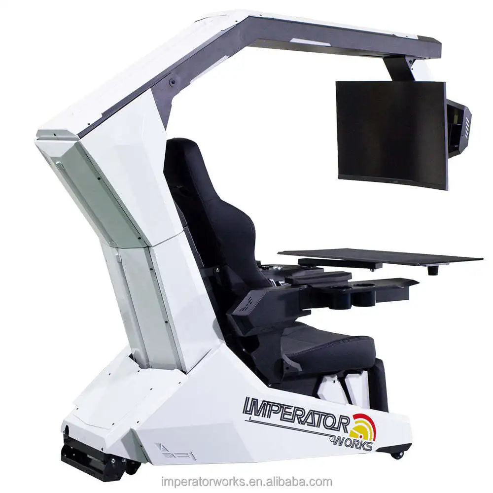Imperator R1 Pro Recline zero Gravity Gaming Cockpit Massage Speaker Monitor Adjustable RGB Chair Workstation Computer Cockpit