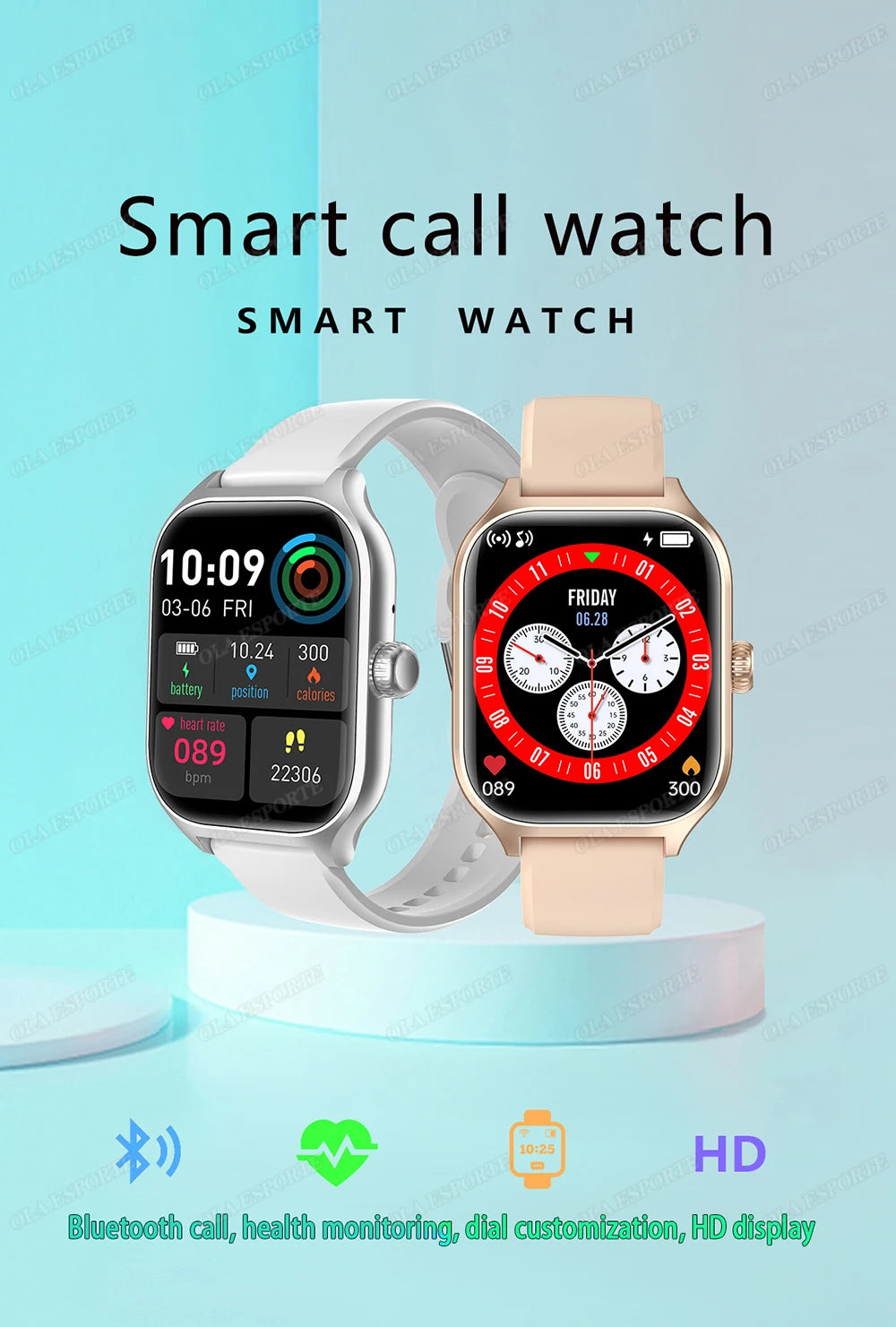 New Outdoor Military GPS Smart Watch Men Waterproof Multiple Sport Mode Fitness HD Bluetooth Calls Smartwatch Men Women Bracelet