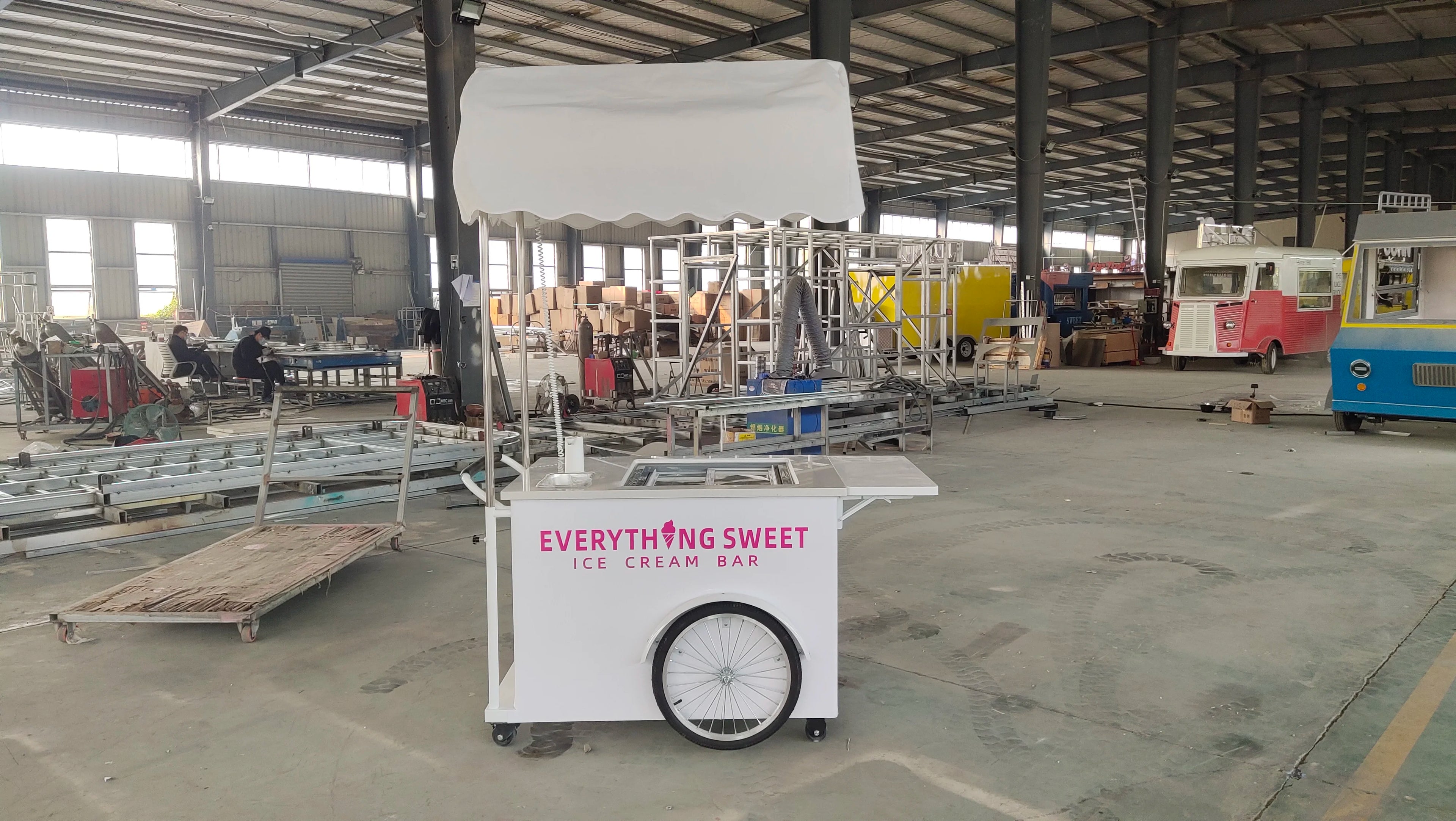 Italian Gelato Cart Electric Tricycle With Freezer Display Mobile Ice Cream Bike Customized Vending Commercial Street Food Kiosk