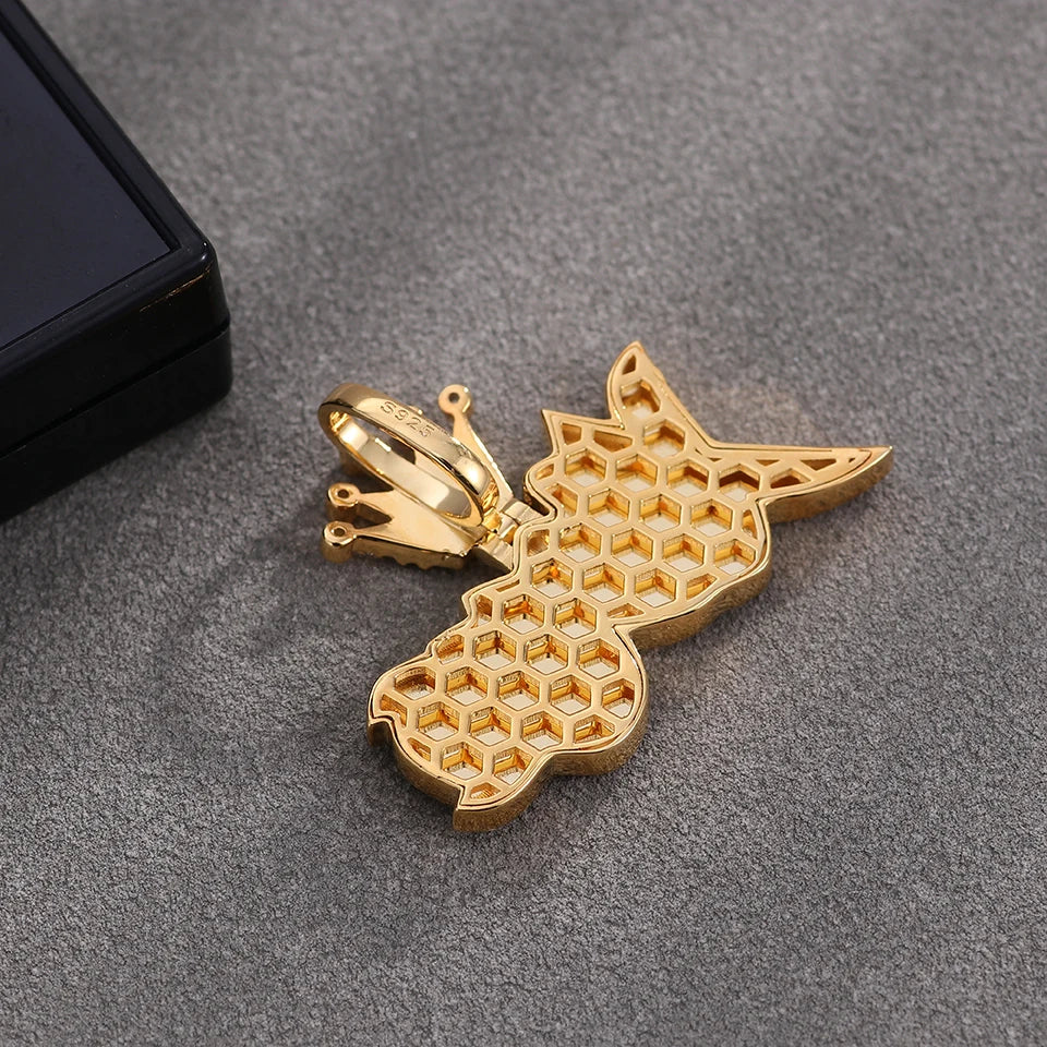Provence jewelry 925 silver letter pendants iced out lab diamond hip hop pendant for men jewelry rock party custom birthday gift