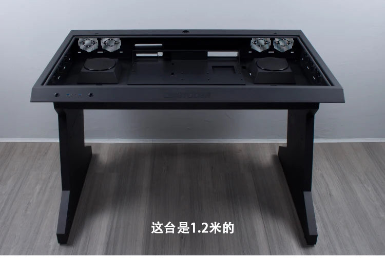 btooer Computer Case All-in-One Desk Cool Sci-fi Water Cooling Irregular Built-in Fully Transparent Large Case E-sports