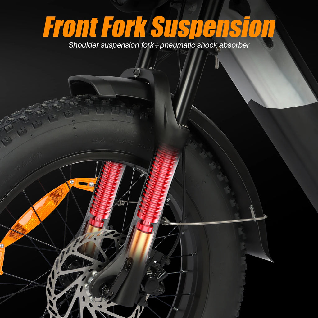 2000W All-terrain Electric Bike, 48V30AH Electric Mountain Bike, 35MPH,106 Miles Per Hour, 20''x4'' E-Bike, Load-bearing 400lbs