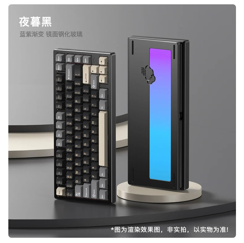 In Stock RAINY75 Mechanical Keyboard Hot-swap Aluminium Alloy Tri Mode RGB GASKET Gaming Keyboards Laptop Accessories custmgifts