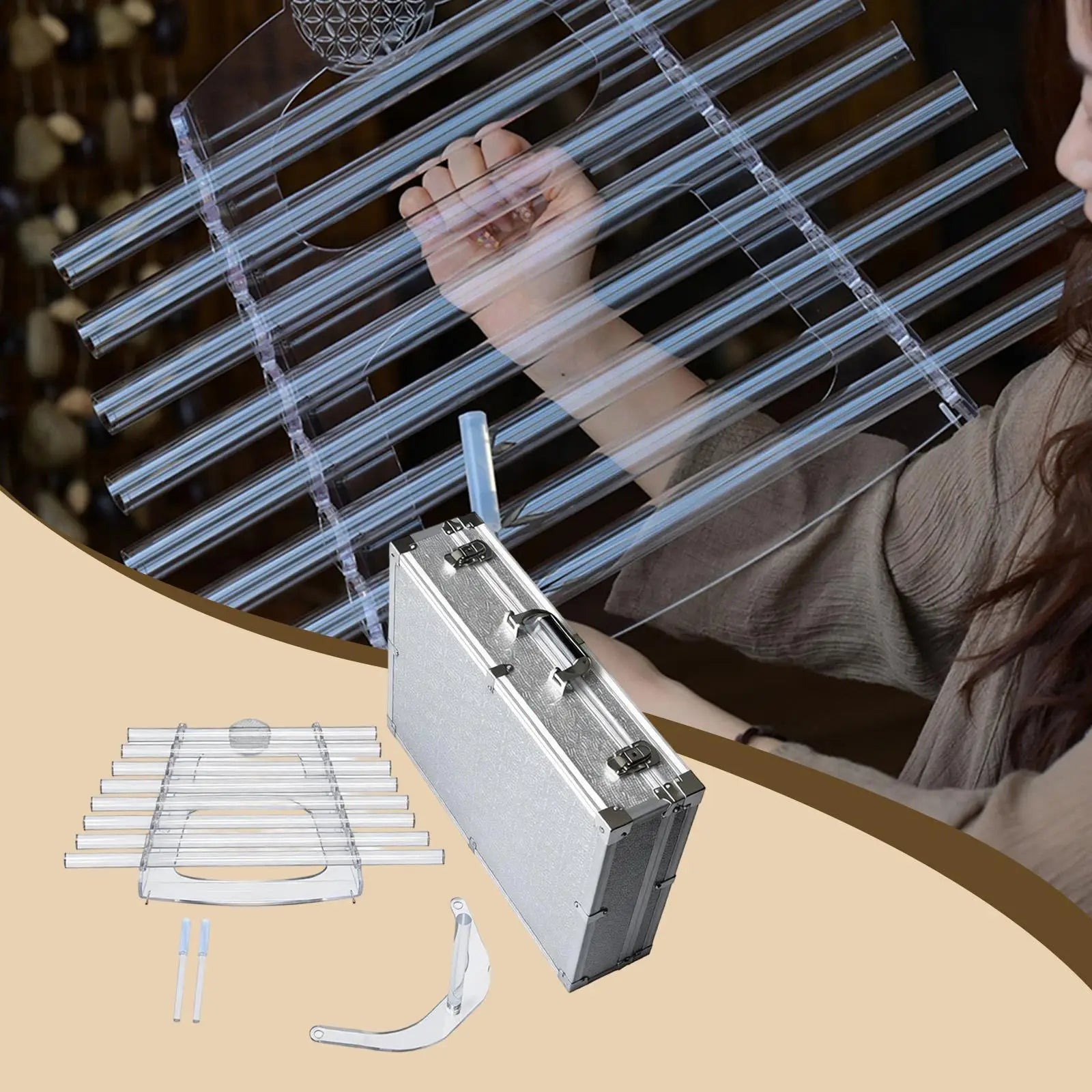 Transparent Singing Harp Durability Professional Easy to Use Healings Music