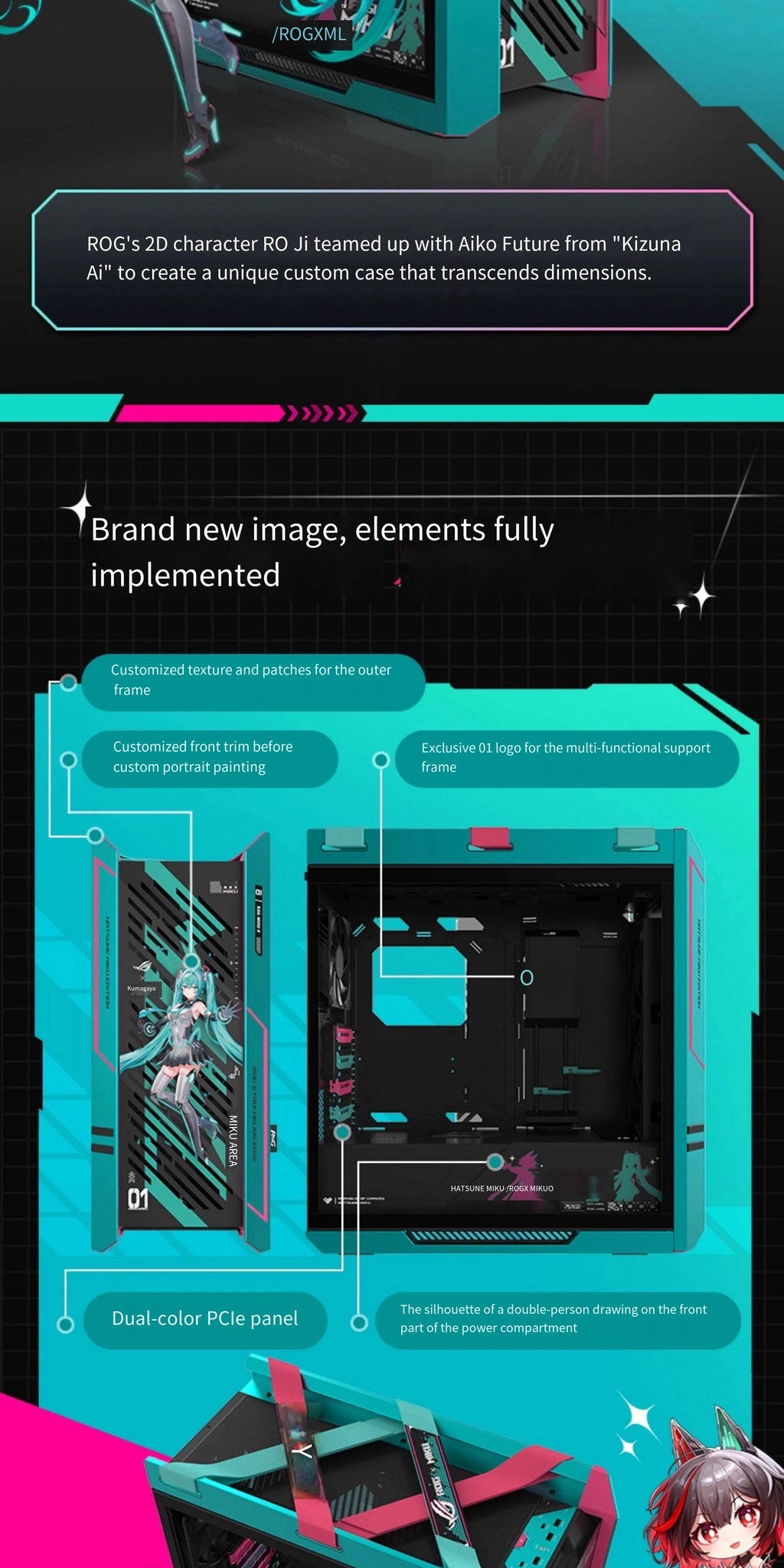 New ROG Strix Helios Gx601S ROJI Mid Tower Support 420mm Cooler ARGB for Gaming CASE Computer Case Only
