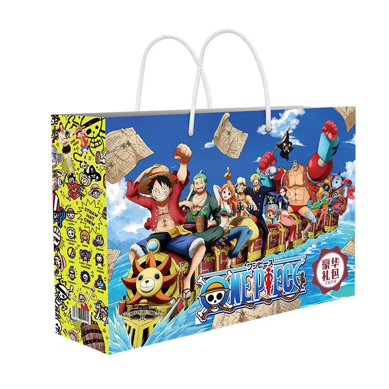Anime Lucky Gift Bag Stray dogs ONE PIECE Genshin Impact Collection Toy Include Postcard Poster Bookmark Sleeves