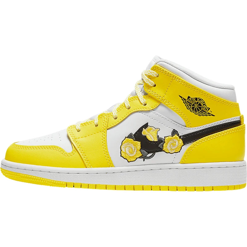 Nike Authentic AIR JORDAN 1 MID SE (GS) Women's Casual Kids' Sneakers AV5174-700