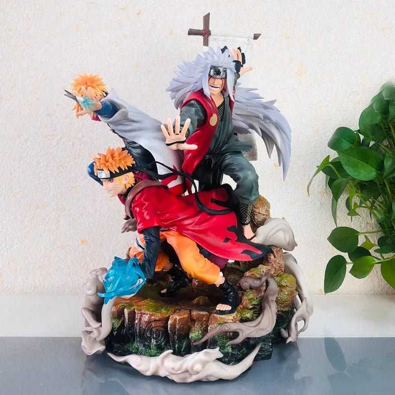 40cm Naruto Anime Figure Uzumaki Naruto Jiraiya Namikaze Minato statue Action Figure collect Pvc Model Doll Childrens Gift Toys