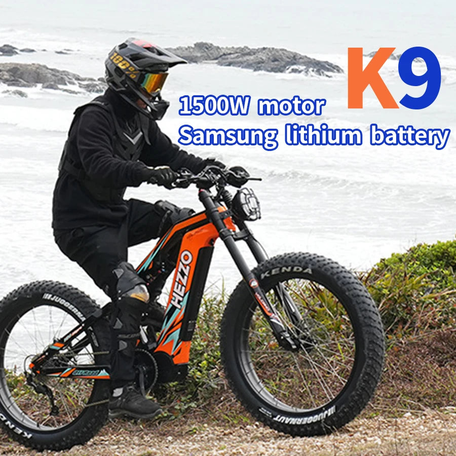 52V 1000W Carbon Fiber E-Bike Mid-Drive Electric Bicycle with 21Ah Lithium Battery Wide-Tire 9-Speed Eco-Friendly Bike