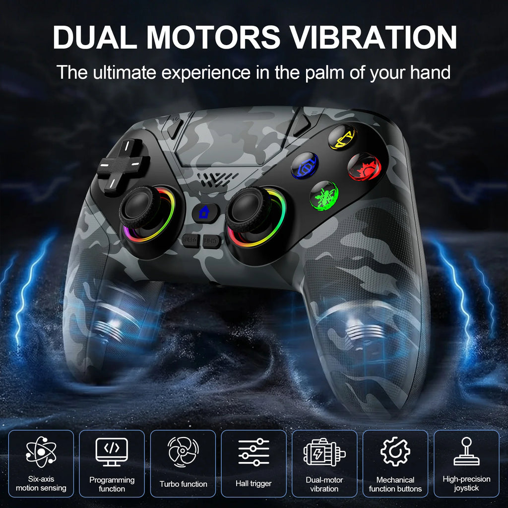 Gamepad For Playstation 5 Wireless Controller PS5/PC Console Gaming With Turbo Dual Sense Vibrate Programming RGB