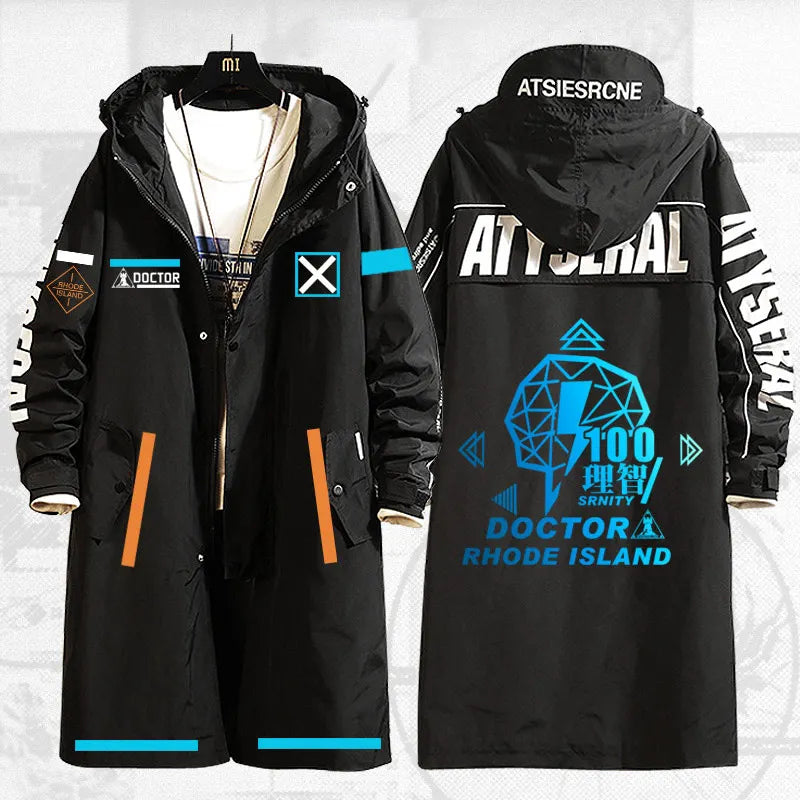 Tomorrow's Ark Game Doctor Blade Nearby Windbreaker Anime Mid-Length Jacket Unisex Youthful Polyester Fiber Zipper Closure