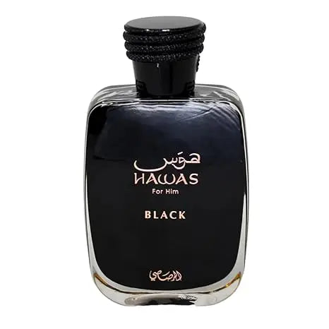 Hawas Black By Rasasi for Men - 3.38 Oz EDP Spray Makeup Women's Perfume Bold Long Lasting Arabian Perfume