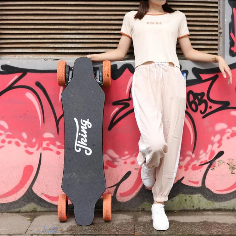 Dual Belt Motors 2000W 36V 7.5A Electric Skateboard LED Barfor Street Crusing or Off Road Riding Electric Skateboard All Terrain