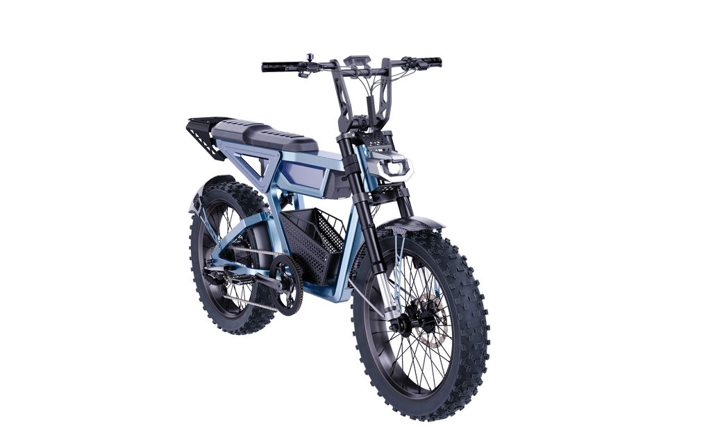SXLL Custom Logo 20-Inch Fat Tire Electric Bike 1000W Stock Scrambler Moped with Air Shock 48v Lithium Battery for Urban Commuti