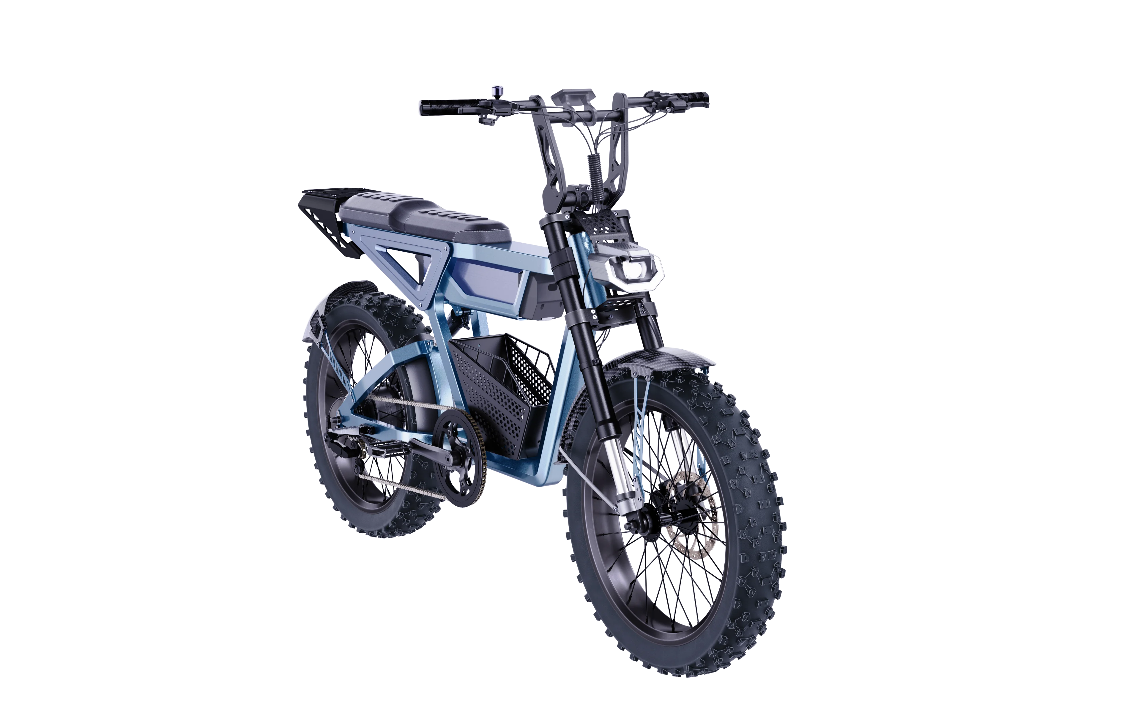SXLL Custom Logo 20-Inch Fat Tire Electric Bike 1000W Stock Scrambler Moped with Air Shock 48v Lithium Battery for Urban Commuti
