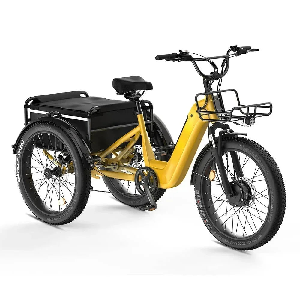 Adult 3-Wheel Electric Cargo Bicycle 500W Motor 48V15AH Battery 40km/h 24 Inch Tire Delivery E-Bike for Transport And Cargo