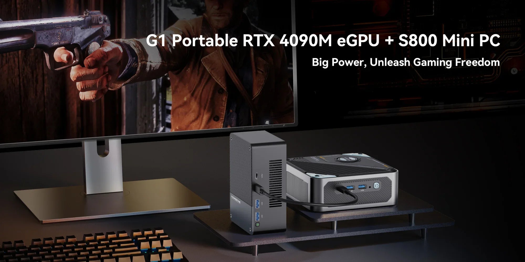 MOREFINE 2025 NEW Mini Pc GPU G1 AI RTX 4090M/4080M/4060 Super Graphics Card 16GB GDDR6 Thunderbolt3 TypeC External GPU computer