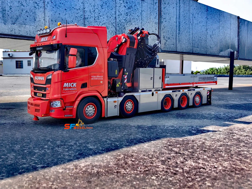 F1650 Crane 10x10 R650 RC Truck 1/14 Hydraulic Crane Truck Metal Model High-end Custom Engineering Machinery RC Car Model Toy