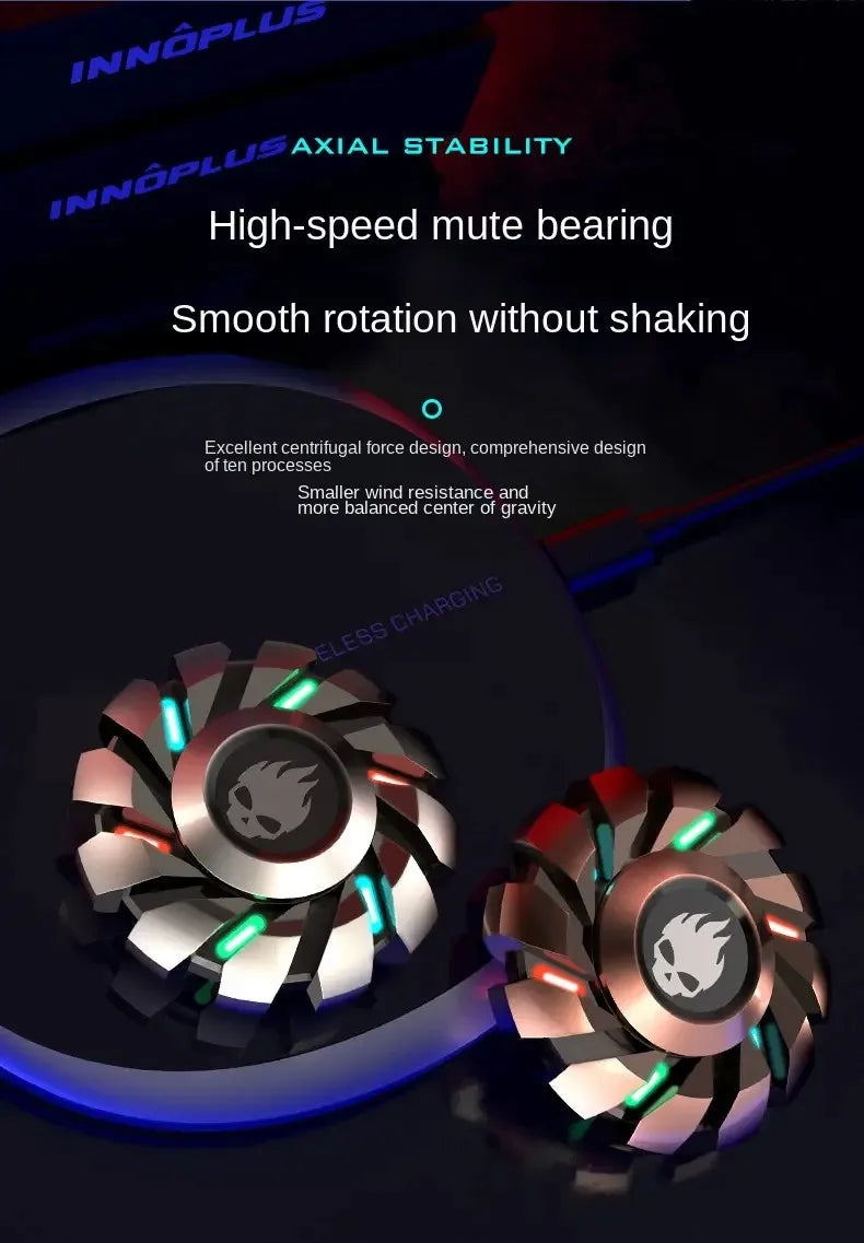YIJOO Mini Smart Fidget Spinner Toys All-metal Luminous Small Fingertip Gyro Set for Adult Kids Stress Reliever Gifts