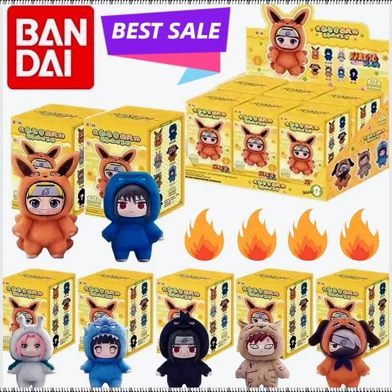Bandai Naruto TOPTOY Cartoon backpack pendant anime peripheral gift box Naruto Blind box gift Naruto Shipship Party series