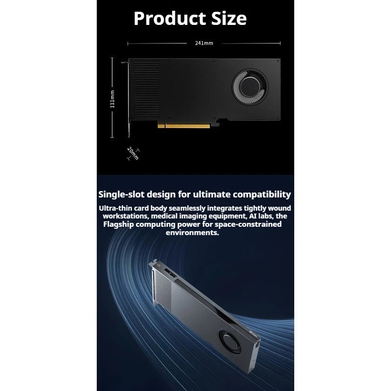 RTX PRO 4000 Blackwell discrete graphics card 24G modeling rendering clips professional graphics