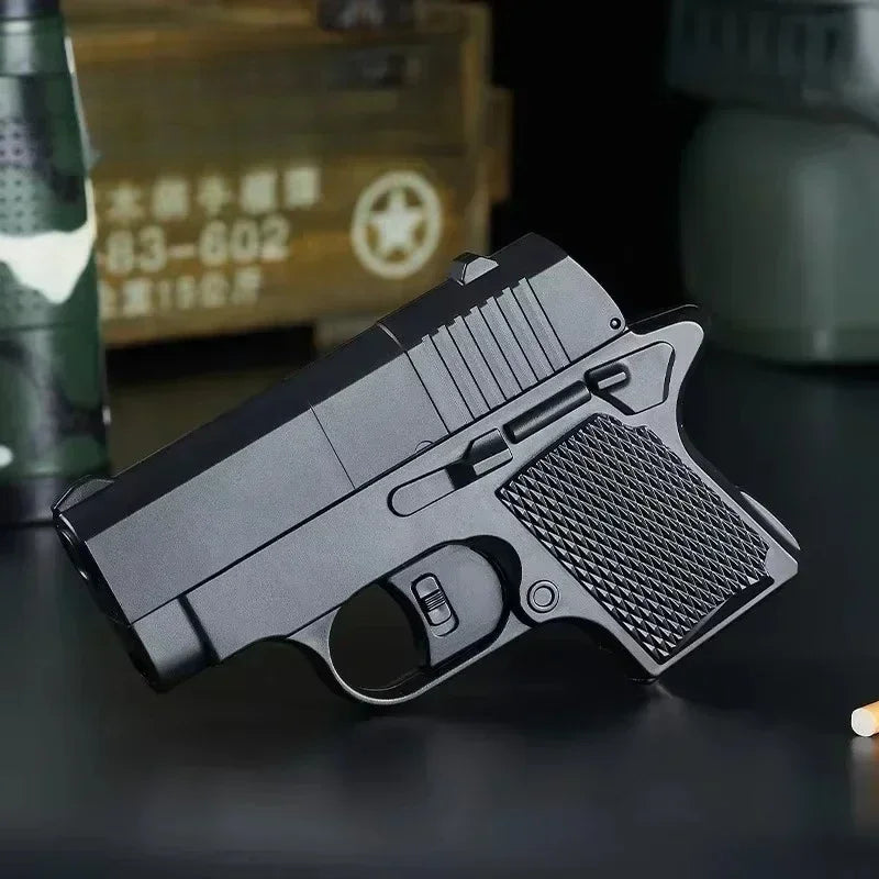 Personalized Lighter Outdoor Windproof Double Flame Gun Lighter Metal Inflatable Cigarette Accessories Men's Cigarette Lighter