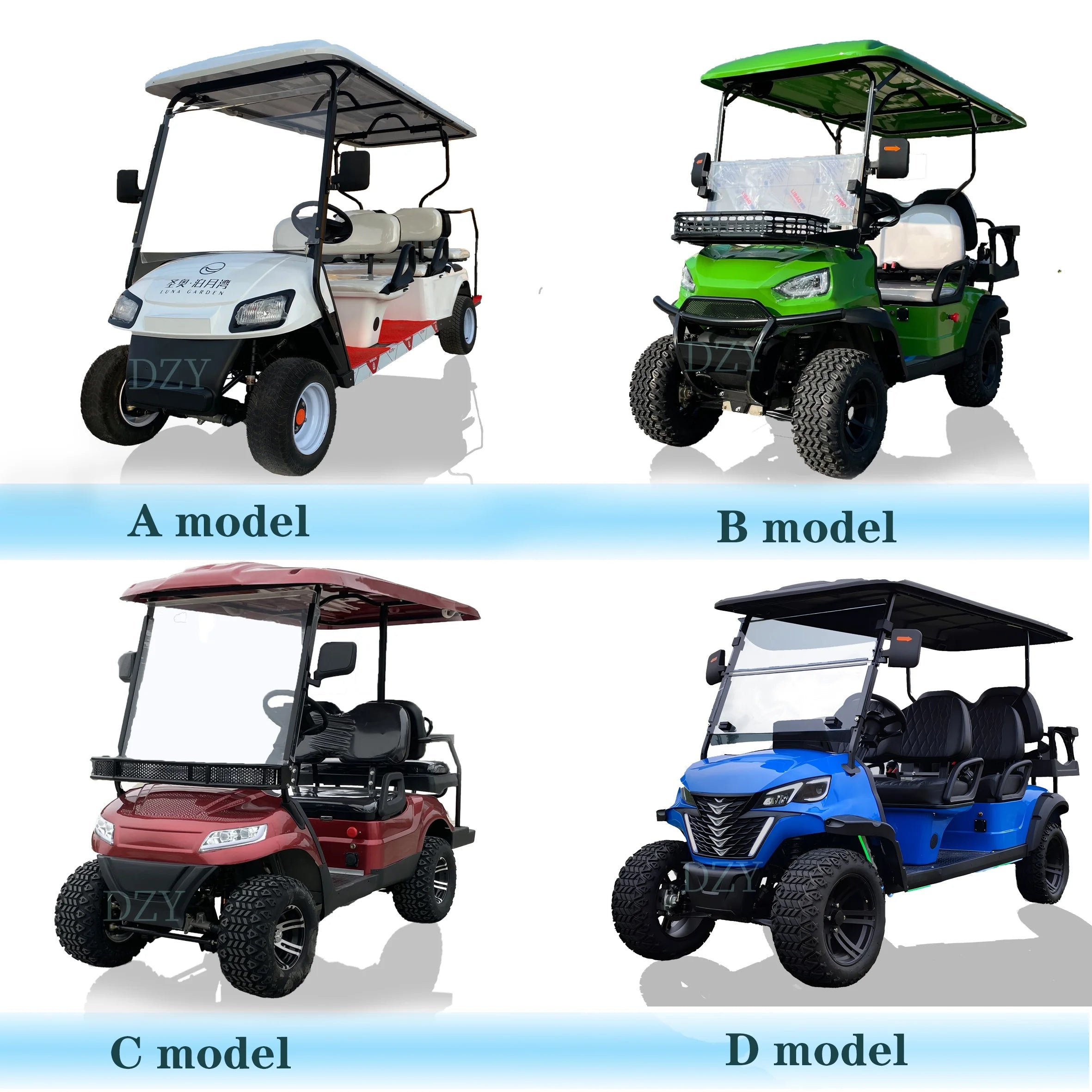 2026 electric golf cart OEM hunting carts new design customizable golf course cart luxury street legal electric sightseeing cart