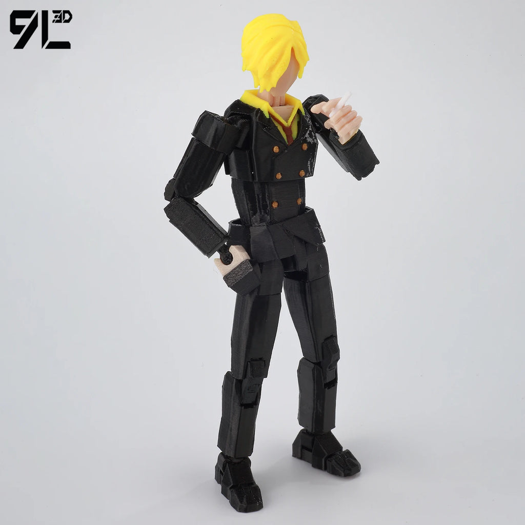 9L3D Printed Anime One Piece Naruto Demon Slayer Dummy13 Lucky T13 Movable Shapeshift Action Figures Mannequin Toys Collectors