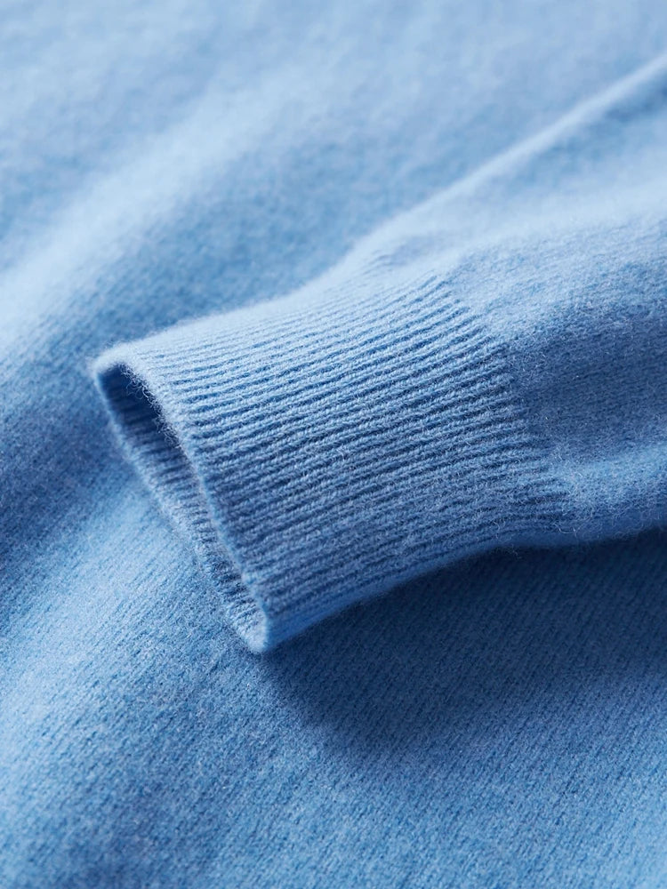 Basic Men's Seamless Wool Pullover Sweater Autumn Winter O-neck Solid 100% Merino Wool Knitwear Casual Simple Man Clothes Tops