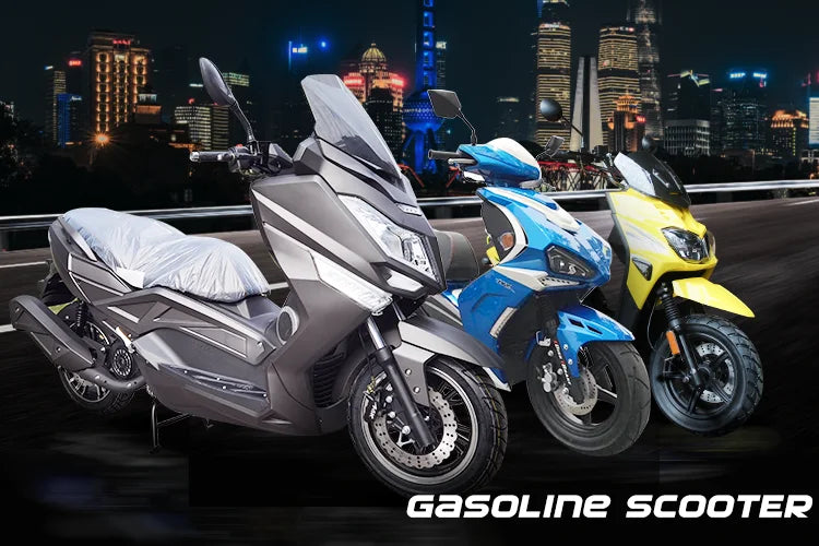 150CC EFI Air Cooled Gas Gasoline Scooters Racing Electric Motorcycle With MP3