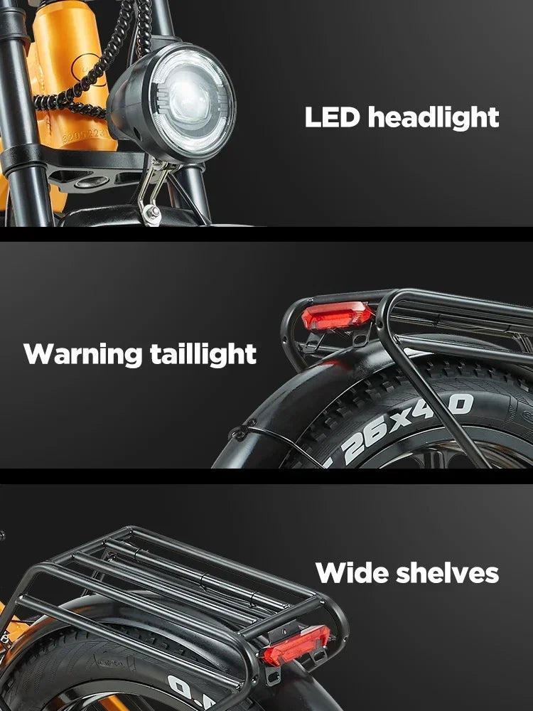 PULUMA PH003 Electric Bicycle Peak Power 48V3000W motor 20ah battery Electric bike 26*4.0 inch Fat tire mountain off-road E-bike
