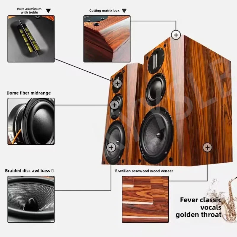 Bm36 High Fidelity Hifi Speaker Fever Level Passive Bookshelf Speaker Three-way Home Audio Sound Speaker