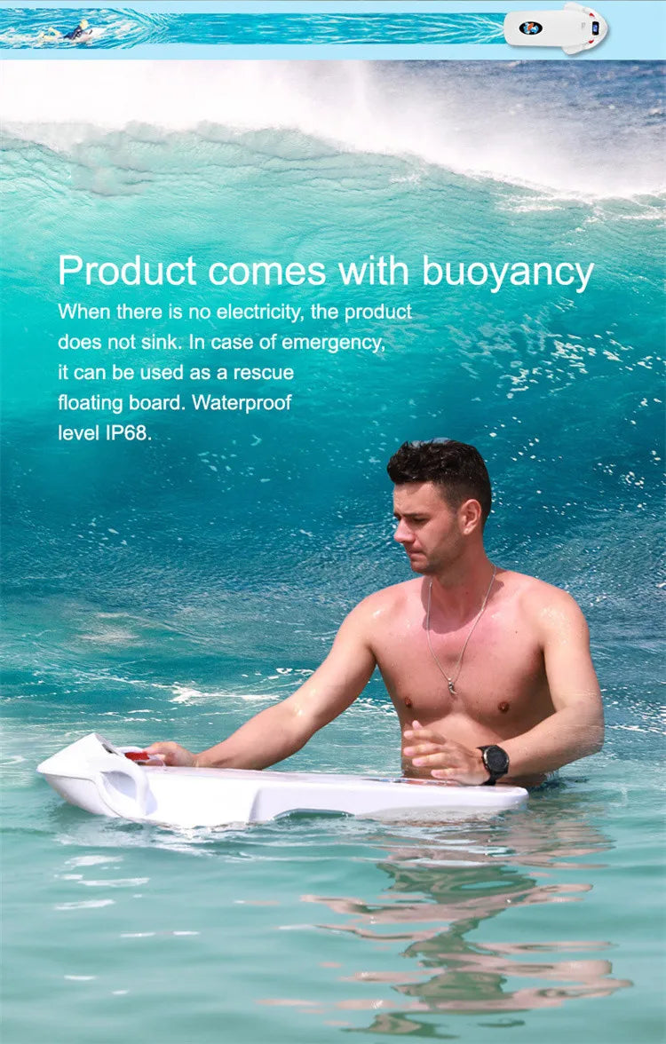 OEM Wholesale 12Ah 15Km/H Max Speed Powered Surfboards Electric Surfboard Jet/Water Scooter