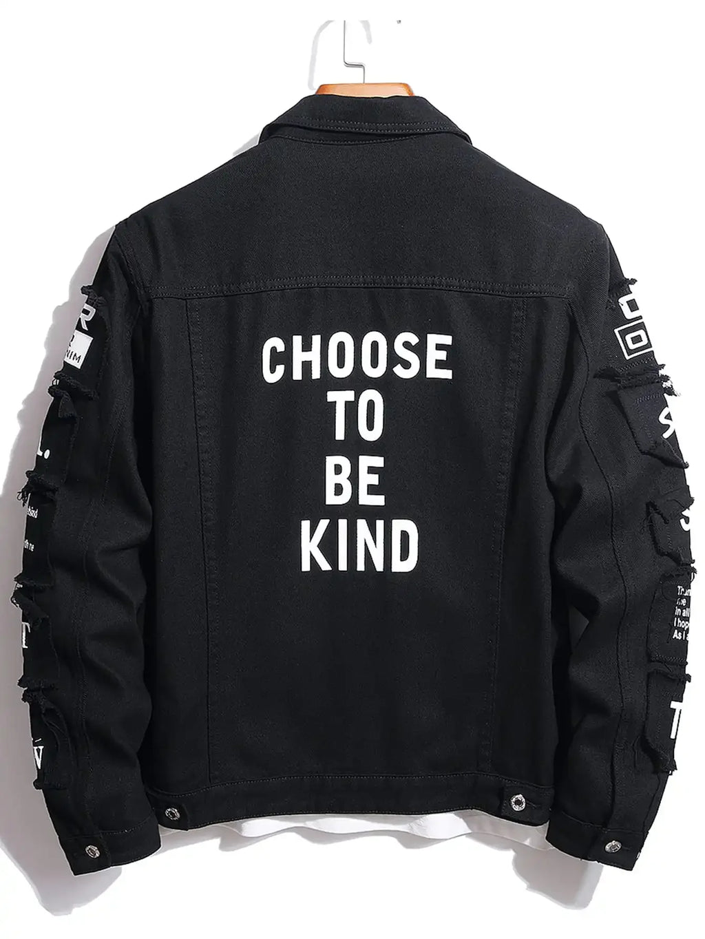 Men's y2k Denim Jacket Jeans Clothing Patches Windbreaker Cotton Stretchy Trucker Jacket for Men Cowboy Letter Designer Fashion