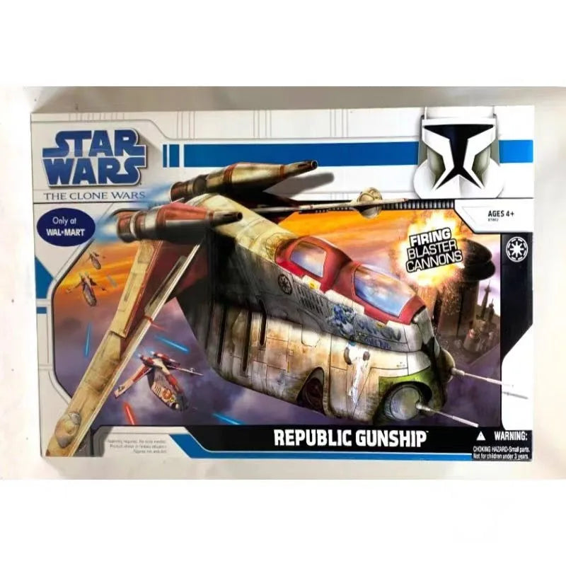 Original Hasbro Star Wars THE CLONE WARS REPUBLIC GUNSHIP Anime Figure Toy Model Collection
