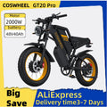 SLDBK GT20 Pro Dual Motors E-Mountain Bike for Adult 48V 25+15Ah Dual Batteries Dual Suspension 20" Fat Tire Off-Road E-bike