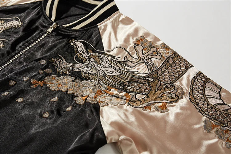 A005 Design Baseball Jackets For Man Heavy Embroidery Loose Fit Autumn Top Quality Polyester Chinese Style Chamarras Para Hombre