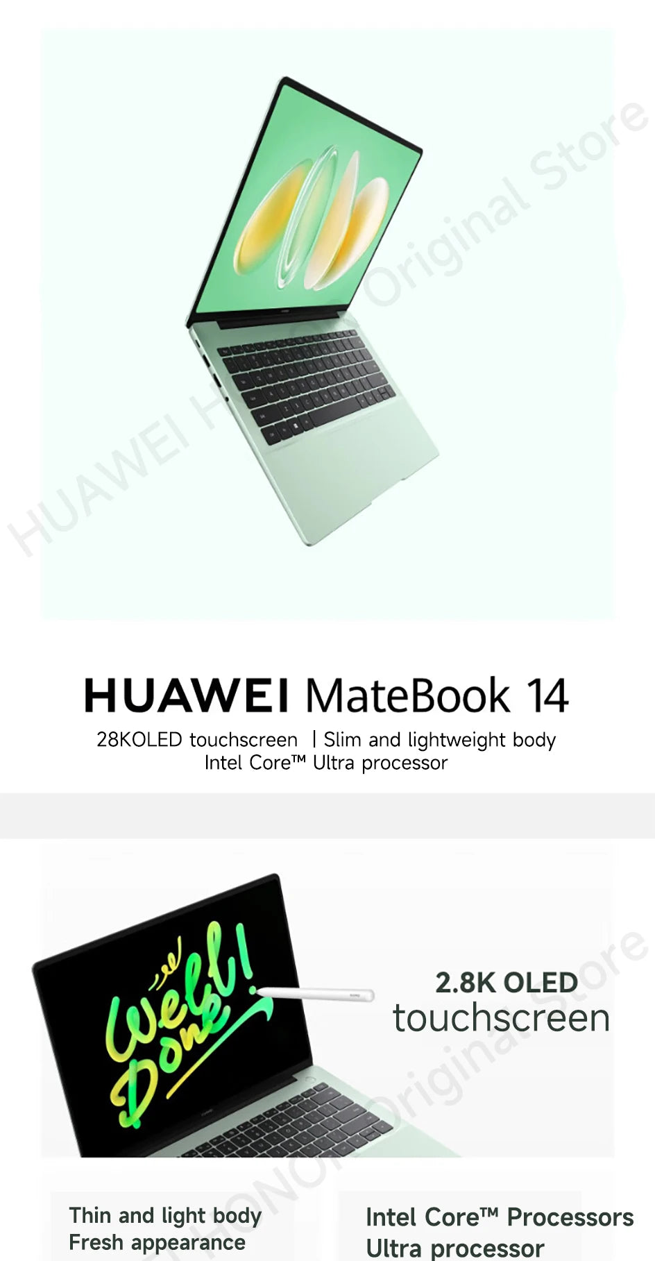 2025 HUAWEI MateBook 14 Laptop Widows/Linux Ultra 7 155H/Ultra 5 125H 16GB/32GB 512GB/1TB 14.2-inch 120Hz 2.8k OLED