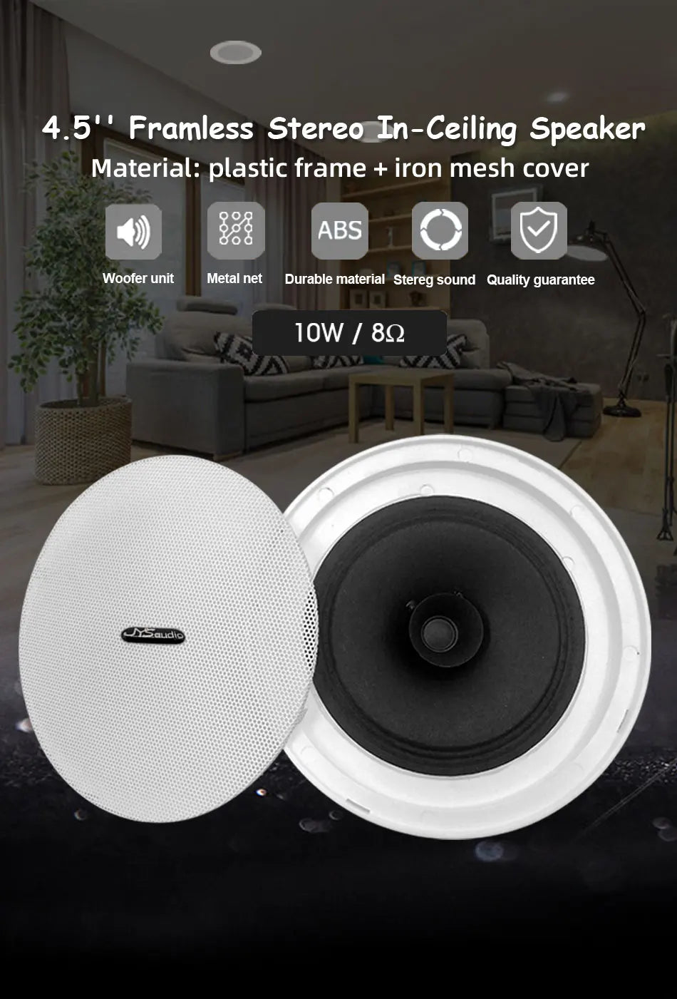 Karaoke WiFi Bluetooth 7 inch Screen Wall Amplifier Android Amp Smart Home Theater Sound System Mini Ceiling Speaker Residential
