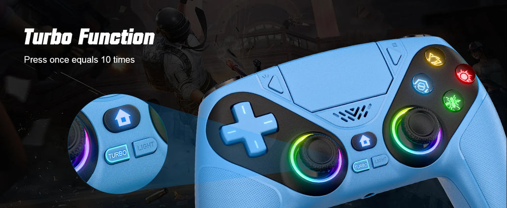 Gamepad For Playstation 5 Wireless Controller PS5/PC Console Gaming With Turbo Dual Sense Vibrate Programming RGB