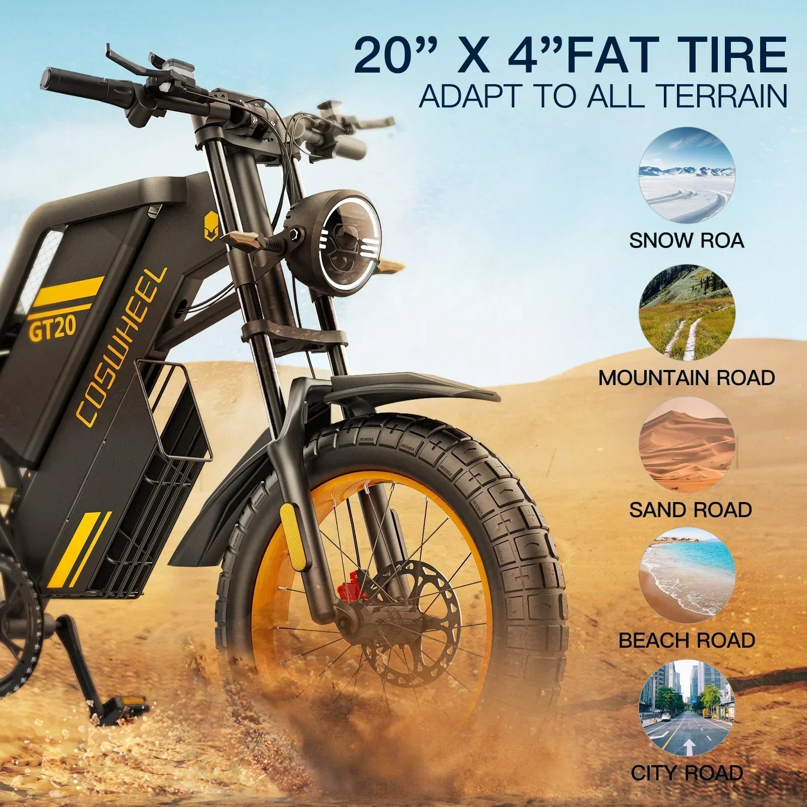 Coswheel GT20 High Speed Adults Electric Dirt Road Bike Electric Mountain Bike EU US UK Stock for Women City Ebike Electric Bike