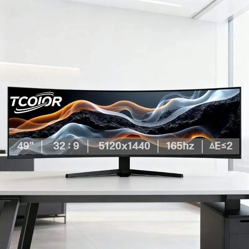 49 Curved Ultra Wide Gaming Display 3800R 165Hz 5120x1440 HDR USB C Charging Adjustable Stand Monitor  DeskTop