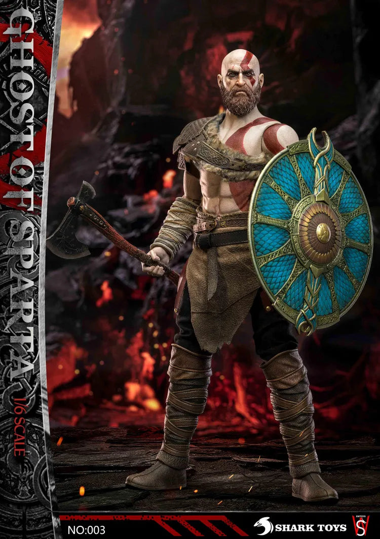 SWTOYS Original Spartan Warrior, God of War Series Kratos Anime Action Figure Model Toys Movable Model Ornaments Gifts Fo Boys
