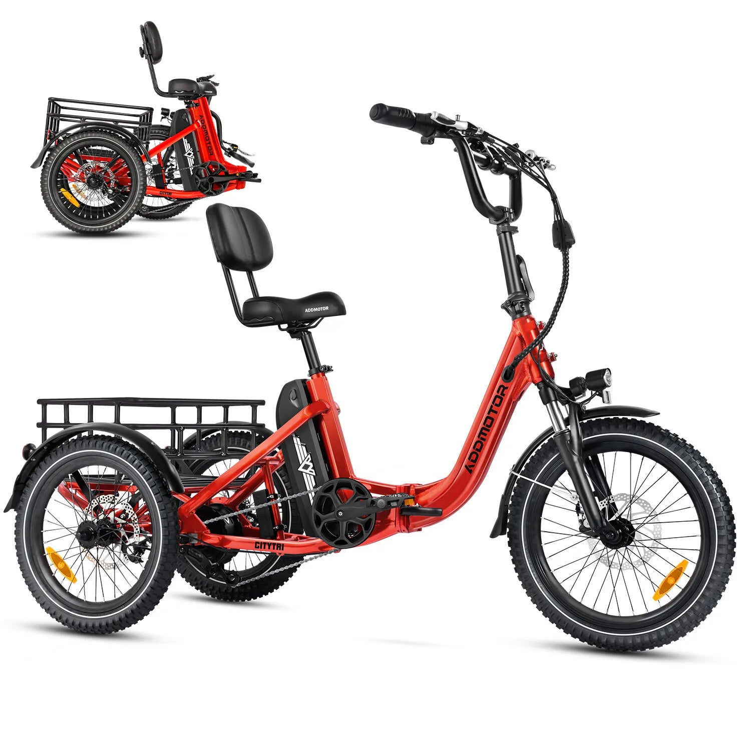Folding Electric Trike E-310 Plus ADDMOTOR 750W 48V 20Ah 3 Wheel E-bikes
