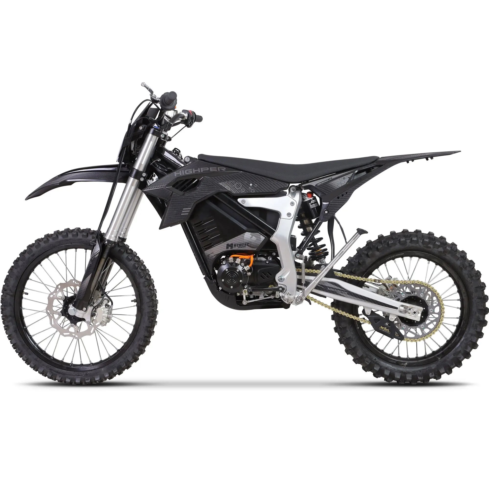 MotoTec Venom 72v Electric Dirt Bike Black